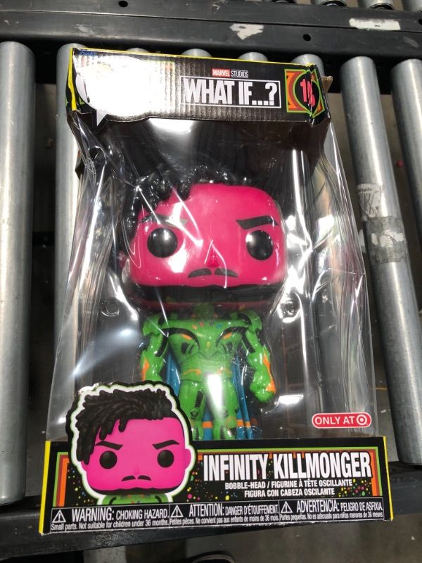 Photo 3 of **damaged box**
Funko POP! Jumbo: What If...? - Killmonger (Target Exclusive)

