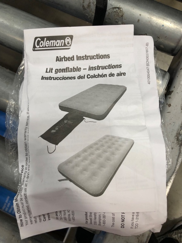 Photo 3 of 
Coleman Camping Cot, Air Mattress, and Pump Combo | Folding Camp Cot and Air Bed with Side Tables and Battery Operated Pump
