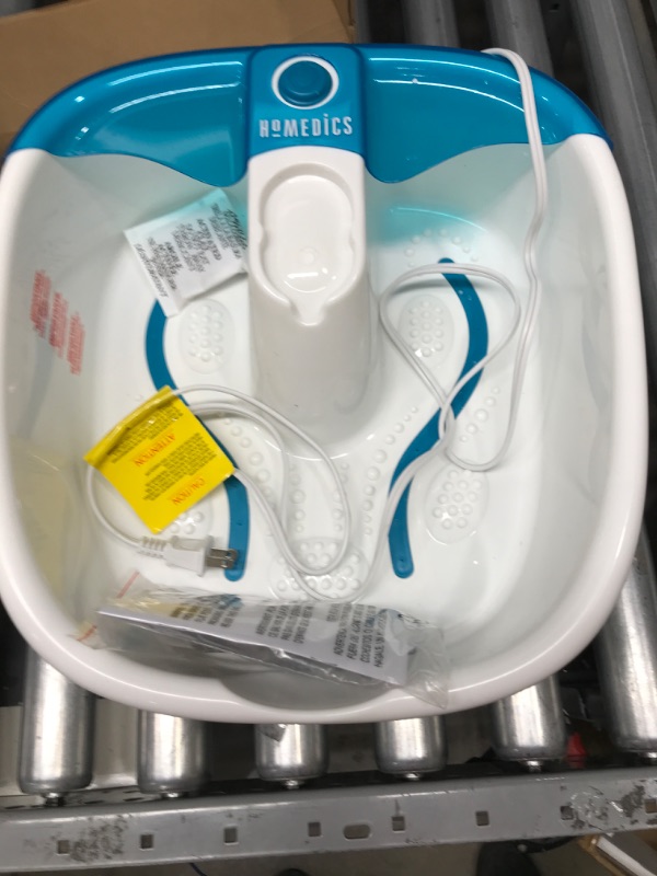 Photo 2 of ***TESTED WORKING*** HoMedics Bubble Mate Foot Spa, Toe Touch Controlled Foot Bath with Invigorating Bubbles and Splash Proof, Raised Massage nodes and Removable Pumice Stone