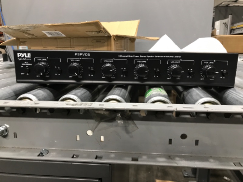 Photo 1 of Premium New and Improved 6 Zone Channel Speaker Switch Selector Volume Control Switch Box Hub Distribution Box for Multi Channel High Powered Amplifier Control 6 Pairs of Speakers - Pyle PSPVC6 Black