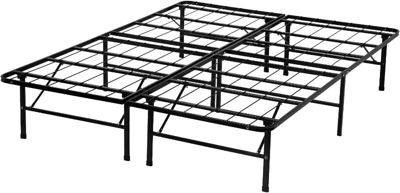 Photo 1 of  QUEEN----14" Metal Platform Bed Frame with Tool-Free Assembly,No Box Spring Needed,Underbed Storage,Black

