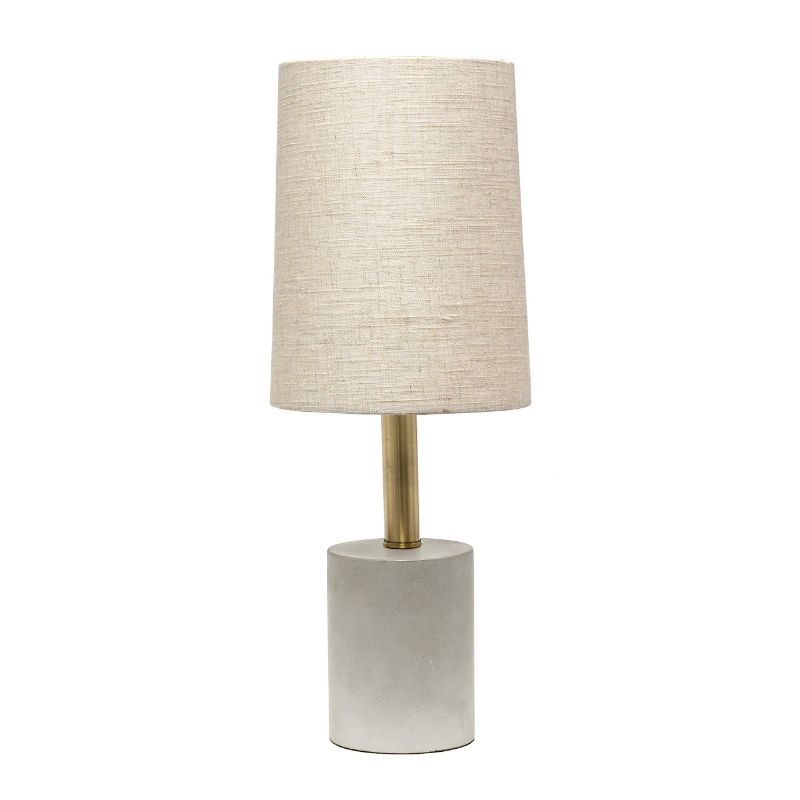 Photo 1 of ***PARTS ONLY*** ELEGANT DESIGNS LT3314-KHK CEMENT ANTIQUE BRASS DETAIL TABLE LAMP, KHAKI
