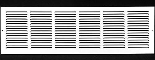 Photo 1 of 36"w X 12"h Steel Return Air Grilles - Sidewall and Ceiling - HVAC Duct Cover - White [Outer Dimensions: 37.75"w X 13.75"h]
