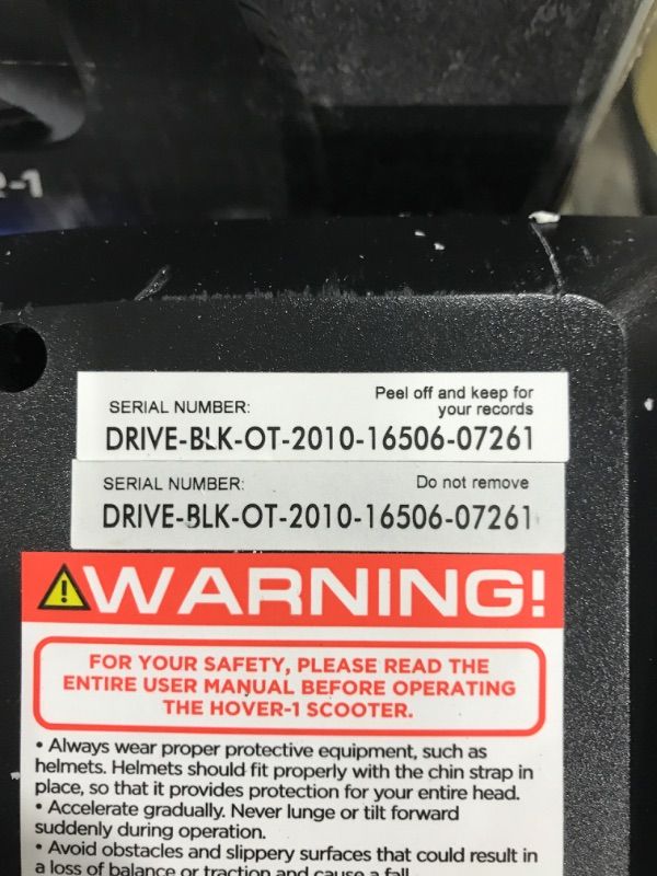 Photo 3 of ***PARTS ONLY*** Hover-1 Drive Electric Hoverboard | 7MPH Top Speed, 3 Mile Range, Long Lasting Lithium-Ion Battery, 6HR Full-Charge, Path Illuminating LED Lights Black