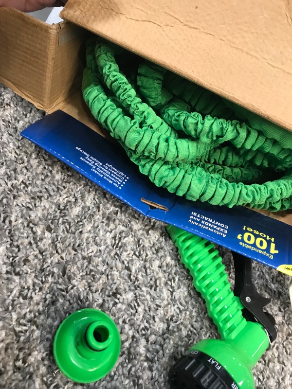 Photo 2 of 100FT MAGIC EXPANDING HOSE KINK AND TANGLE FREE LIGHTWEIGHT EASY RELEASE CONNECTORS 