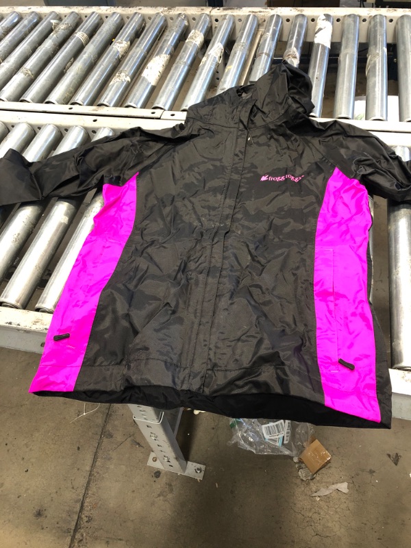Photo 2 of FROGG TOGGS Women's Stormwatch Waterproof Rain Jacket Large Black/Pink