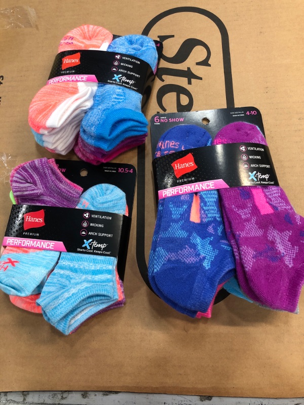 Photo 1 of 3 Pack Bundle, Miscellaneous Girls Socks, Varying Sizes, Colors, Styles