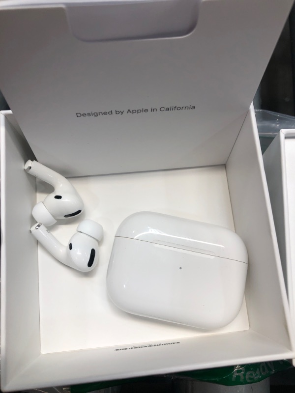 Photo 5 of Apple AirPods Pro Wireless Earbuds with MagSafe Charging Case. Active Noise Cancelling, Transparency Mode, Spatial Audio, Customizable Fit, Sweat and Water Resistant. Bluetooth Headphones for iPhone