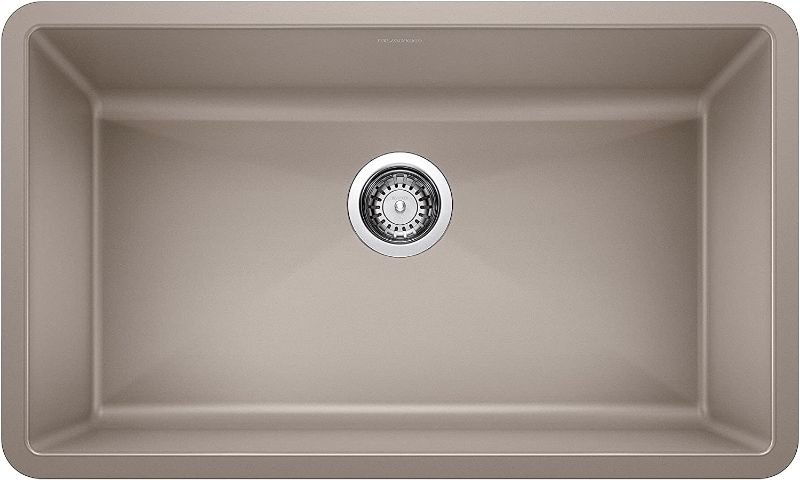 Photo 1 of *SINK ONLY AND MINOR DAMAGE*
BLANCO, Truffle 441297 PRECIS SILGRANIT Super Single Undermount Kitchen Sink, 32" X 19"
