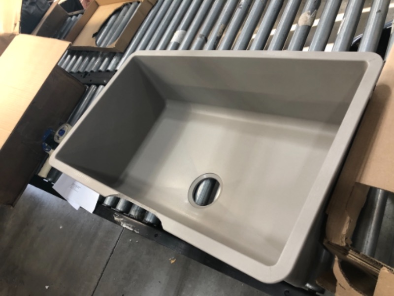 Photo 5 of *SINK ONLY AND MINOR DAMAGE*
BLANCO, Truffle 441297 PRECIS SILGRANIT Super Single Undermount Kitchen Sink, 32" X 19"
