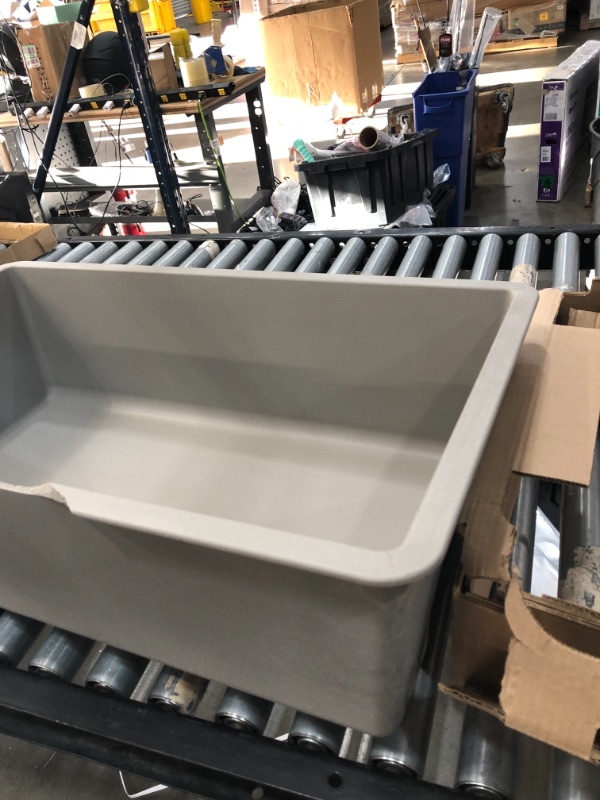 Photo 4 of *SINK ONLY AND MINOR DAMAGE*
BLANCO, Truffle 441297 PRECIS SILGRANIT Super Single Undermount Kitchen Sink, 32" X 19"
