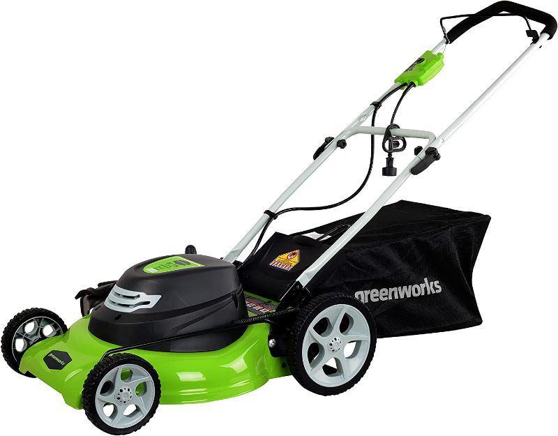 Photo 1 of **USED**
Greenworks 12 Amp 20-Inch 3-in-1Electric Corded Lawn Mower, 25022
