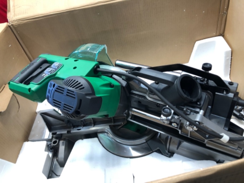 Photo 4 of **OPENED**
15 Amp Sliding Dual Bevel Compound 10 in. Corded Miter Saw with Laser Marker
