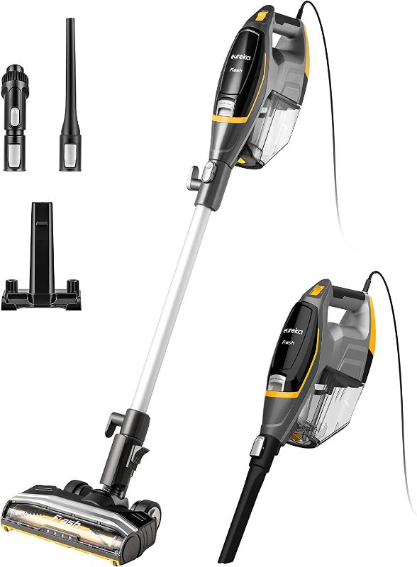 Photo 1 of **PARTS ONLY**
Eureka Flash Lightweight Stick Vacuum Cleaner, 15KPa Powerful Suction, 2 in 1 Corded Handheld Vac for Hard Floor and Carpet, Black
