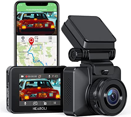 Photo 1 of Heaboli 4K Dash Cam with WiFi, GPS and Speed, Front Dash Camera for Cars with Super Night Vision, 24-Hour Parking Monitor,Loop Recording,170° Wide Angle,Support APP