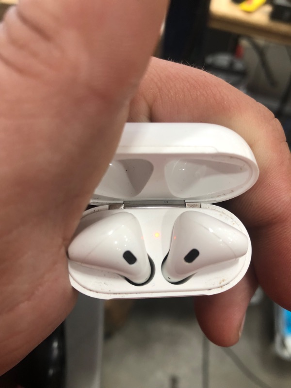 Photo 3 of Apple AirPods (2nd Generation) Wireless Earbuds with Lightning Charging Case Included. Over 24 Hours of Battery Life, Effortless Setup. Bluetooth Headphones for iPhone