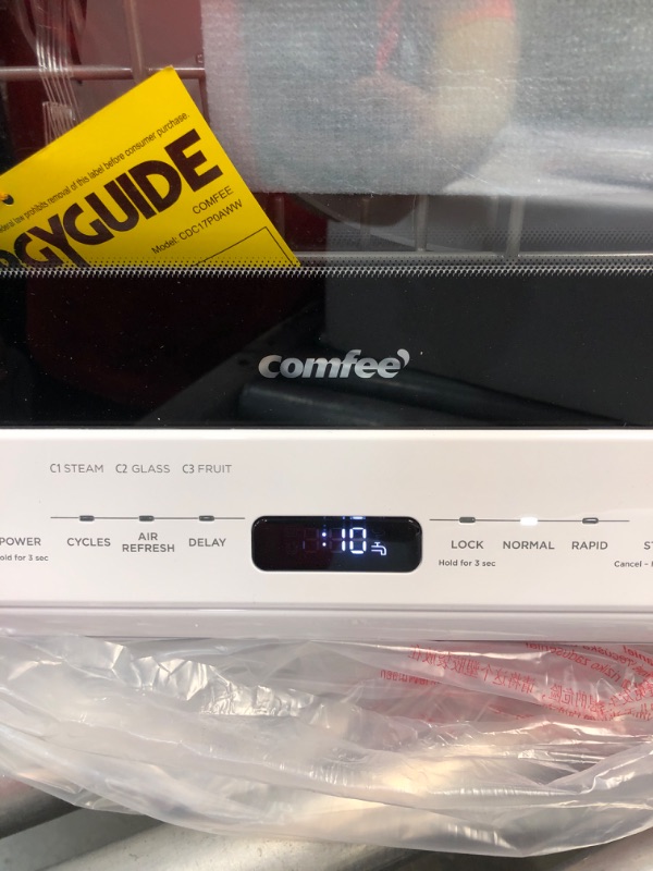 Photo 2 of COMFEE' Countertop Dishwasher, Portable Dishwasher with 5L Built-in Water Tank, No Hookup Needed, 6 Programs, 360° Dual Spray, 192? Steam& Air-Dry Function, Mini Dishwasher for Apartments& RVs, White
