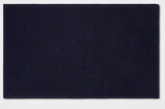 Photo 1 of 20"x34" Antimicrobial Bath Mat - Total Fresh not blue check photo 

