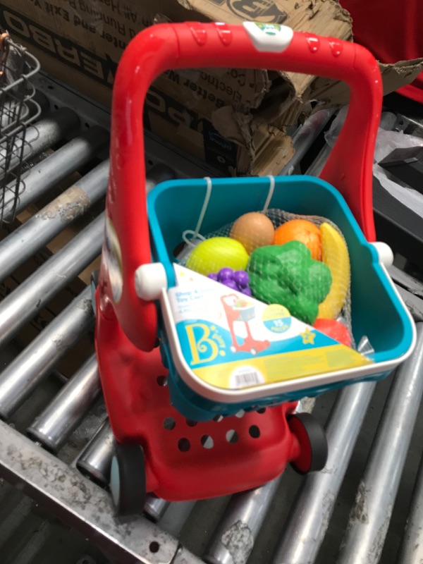 Photo 2 of B. play - Shopping Cart & Play Food - Shop & Glow Toy Cart

