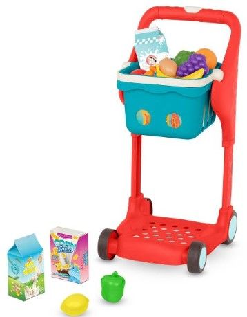 Photo 1 of B. play - Shopping Cart & Play Food - Shop & Glow Toy Cart

