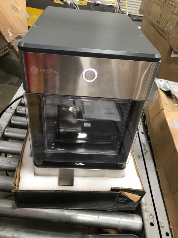 Photo 3 of ** NONFUNCTIONAL **
GE Profile Opal | Countertop Nugget Ice Maker with Side Tank | Portable Ice Machine Makes up to 24 Lbs. of Ice per Day | Stainless Steel Finish
