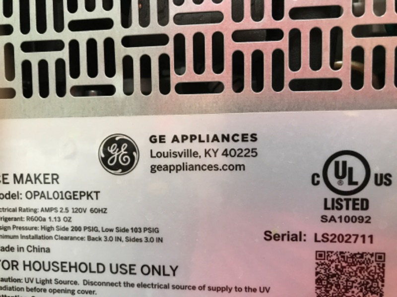 Photo 5 of ***PARTS ONLY***
GE Profile Opal | Countertop Nugget Ice Maker with Side Tank | Portable Ice Machine Makes up to 24 lbs. of Ice Per Day | Stainless Steel Finish
***PARTS ONLY***