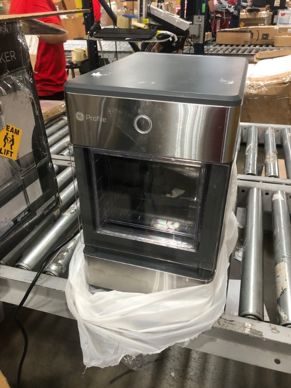 Photo 3 of (DENTED/COSMETIC DAMAGES) GE Profile Opal | Countertop Nugget Ice Maker with Side Tank | Portable Ice Machine Makes up to 24 lbs. of Ice Per Day | Stainless Steel Finish

