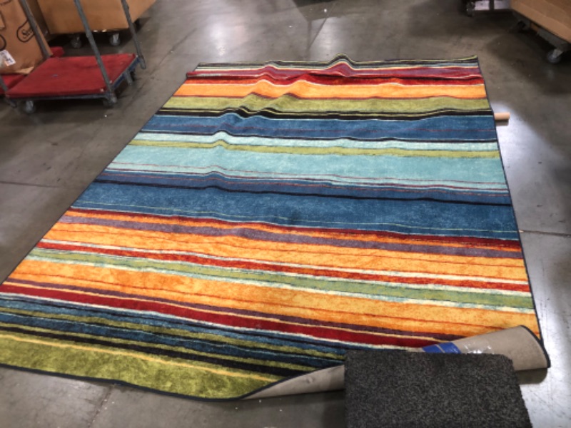 Photo 2 of (TORN BOTTOM/'TOP) Mohawk Home Rainbow Area Rugs, 7 ft 6 in x 10 ft, Multi
