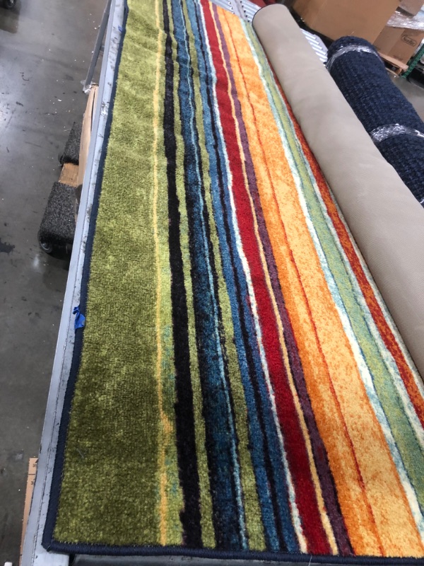 Photo 3 of (TORN BOTTOM/'TOP) Mohawk Home Rainbow Area Rugs, 7 ft 6 in x 10 ft, Multi
