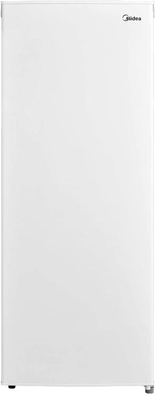 Photo 1 of (DENTED) Midea MRU05M2AWW Upright Freezer, 5.3 Cu.ft, white
