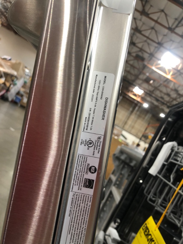 Photo 8 of (DENTED EXTERIOR/INTERIOR; DENTED/DAMAGED DOOR; DAMAGE LOWER TRACK) COSMO COS-DIS6502 24 in. Dishwasher in Fingerprint Resistant Stainless Steel with Stainless Steel Tub
