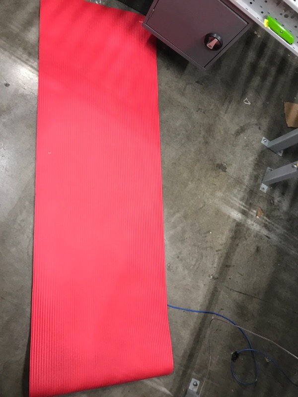 Photo 2 of Amazon Basics 1/2-Inch Extra Thick Exercise Yoga Mat Red Yoga Mat