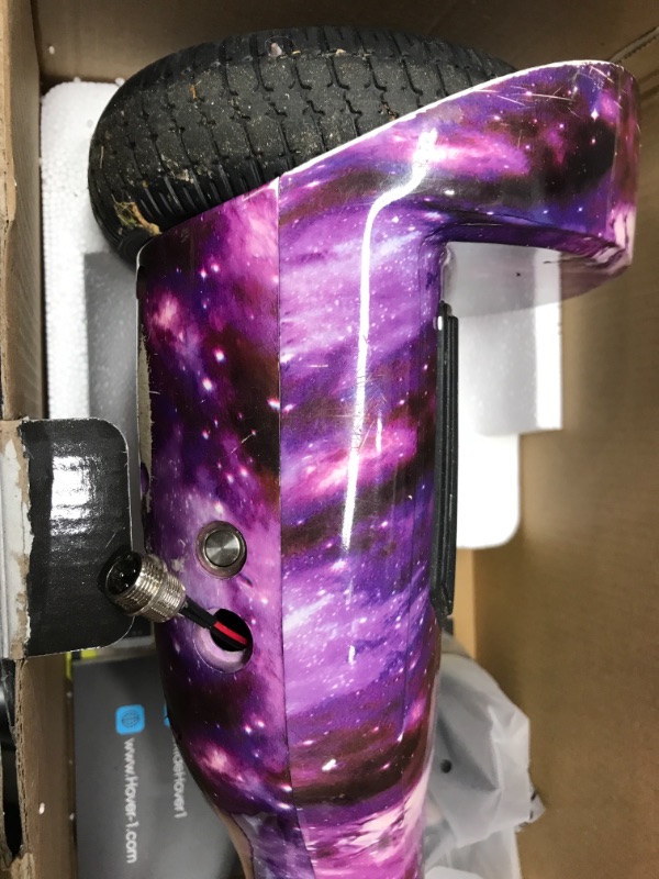 Photo 4 of **Minor Damage/Powers On-See Photos* Hover-1 Helix Electric Hoverboard | 7MPH Top Speed, 4 Mile Range, 6HR Full-Charge, Built-in Bluetooth Speaker, Rider Modes: Beginner to Expert Hoverboard Galaxy