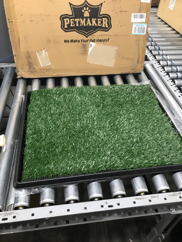 Photo 1 of Artificial Grass Puppy Pee Pad for Dogs and Small Pets - 20x25 Reusable 3-Layer Training Potty Pad with Tray - Dog Housebreaking Supplies by PETMAKER