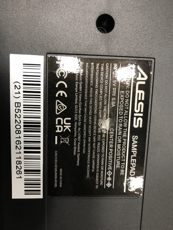 Photo 3 of *Unable to Test* Alesis SamplePad Pro - Percussion and Sample-Triggering Instrument With 8 Velocity Sensitive Drum Pads, 200+ Built-in Sounds 8-pad Instrument Only