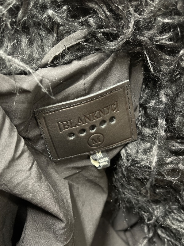 Photo 3 of [BLANKNYC] womens Faux Fur Cropped Jacket, Comfortable & Stylish Coat Medium Taking Chances