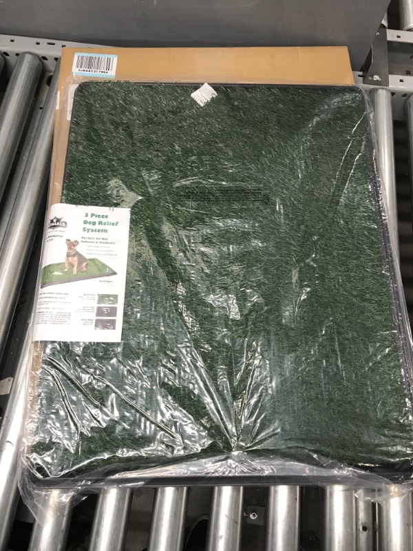 Photo 1 of Artificial Grass Puppy Pee Pad for Dogs and Small Pets - 20x25 Reusable 3-Layer Training Potty Pad with Tray - Dog Housebreaking Supplies by PETMAKER