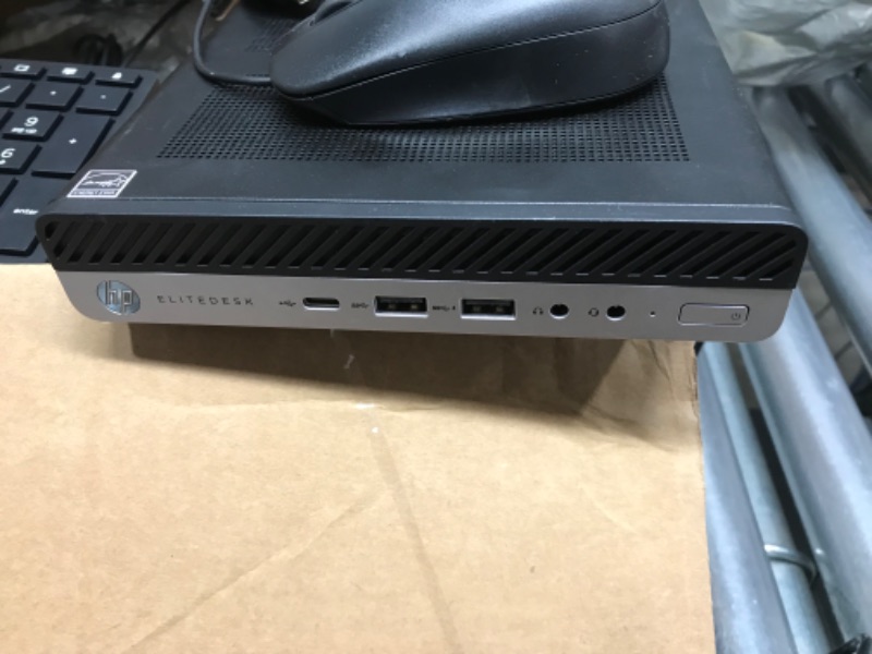 Photo 2 of HP 2019 EliteDesk 705 G4 Lightweight Mini Desktop Computer: AMD Quad-Core Ryzen 5 Pro 2400GE up to 3.8GHz/ 8GB DDR4 RAM/ 256GB PCIe SSD/ 802.11ac WiFi/Bluetooth 5.0/ Type-C/Windows 10 Professional