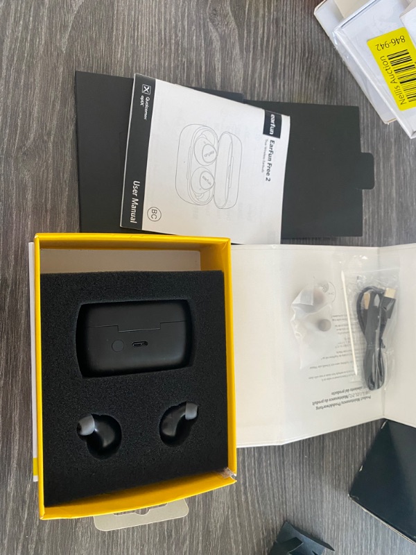 Photo 3 of EarFun® Free 2 Wireless Earbuds, Qualcomm® CVC™ 8.0 Call Noise Reduction, Bluetooth 5.2 True Wireless Earbuds, Sweatshield™ IPX7 Waterproof Bluetooth Headphone, aptX™ Deep Bass, Low Latency, 30Hrs
