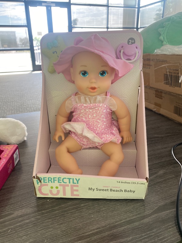 Photo 2 of Perfectly Cute 14" My Sweet Beach Baby Doll - Blonde with Blue Eyes
