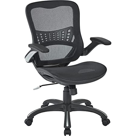 Photo 1 of (TORN MATERIAL; MISSING HARDWARE/MANUAL) office star managers chair with mesh seat and back, black