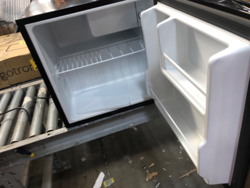 Photo 3 of (DENTED CORNERS) Midea WHS-65LB1 Compact Single Reversible Door Refrigerator, 1.6 Cubic Feet(0.045 Cubic Meter), Black
