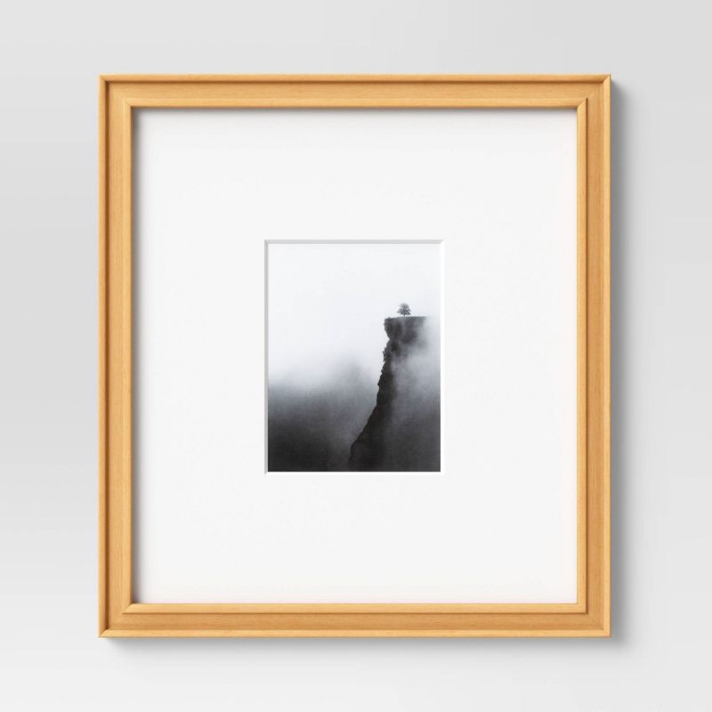 Photo 1 of 20" X 22" Matted to 8" X 10" Oversized Wood Wall Frame Natural - Threshold™
