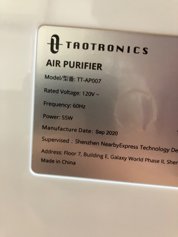 Photo 1 of HEPA Home Air Purifier AP007 for Rooms, Auto Purification Mode
