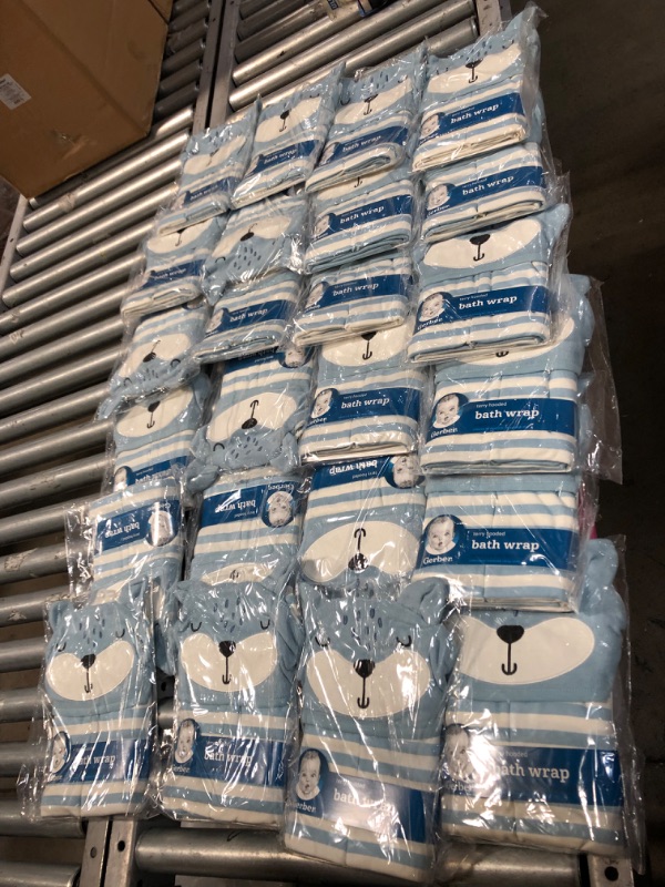 Photo 1 of 24 pack -Gerber Baby Boys' Fox Bath Wrap - Blue
