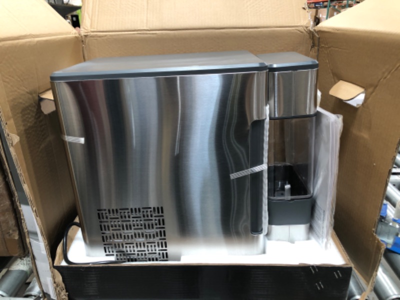 Photo 2 of GE Profile Opal | Countertop Nugget Ice Maker with Side Tank | Portable Ice Machine Makes up to 24 lbs. of Ice Per Day | Stainless Steel Finish
