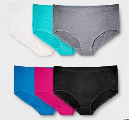 Photo 1 of Fit for Me by Fruit of the Loom Women's Plus 6pk Breathable Micromesh Classic Briefs - Color May Vary size 10
