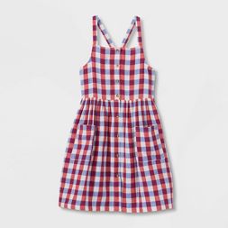 Photo 1 of Girls' Sleeveless Americana Plaid Dress - Cat & Jack™
SIZE SMALL
