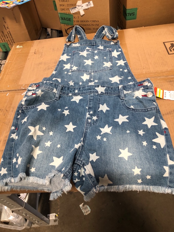 Photo 2 of Girls' Star Printed Jean Shortalls - Cat & Jack™ Medium Wash
SIZE XL
