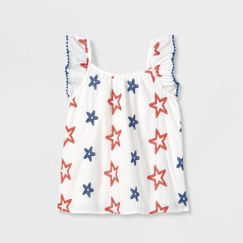 Photo 1 of Girls' Short Sleeve Americana Eyelet Woven Top - Cat & Jack™
SIZE XL